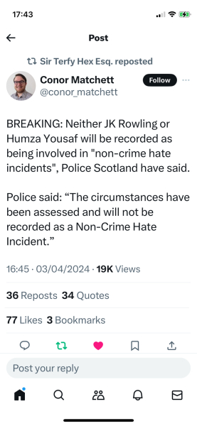 JK Rowling and chamber of the new Scottish Laws
