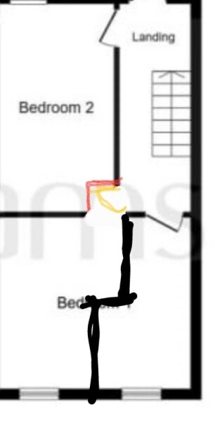 Has anyone split the main bedroom in a mid terrace into two smaller rooms?