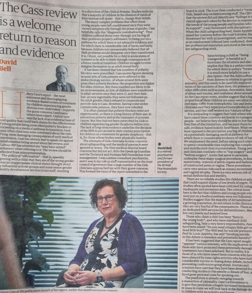 David Bell in today's Guardian - great article