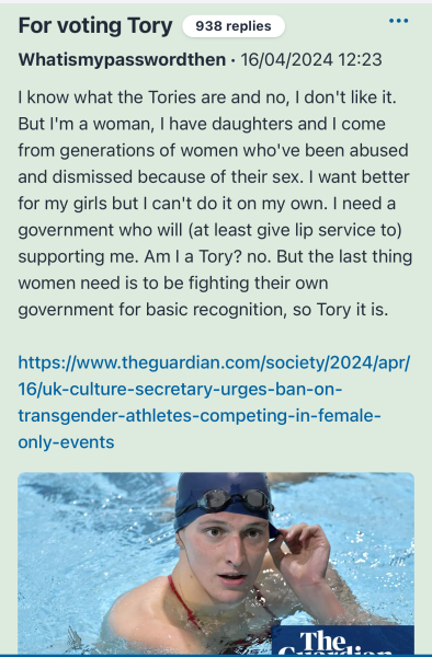 For voting Tory