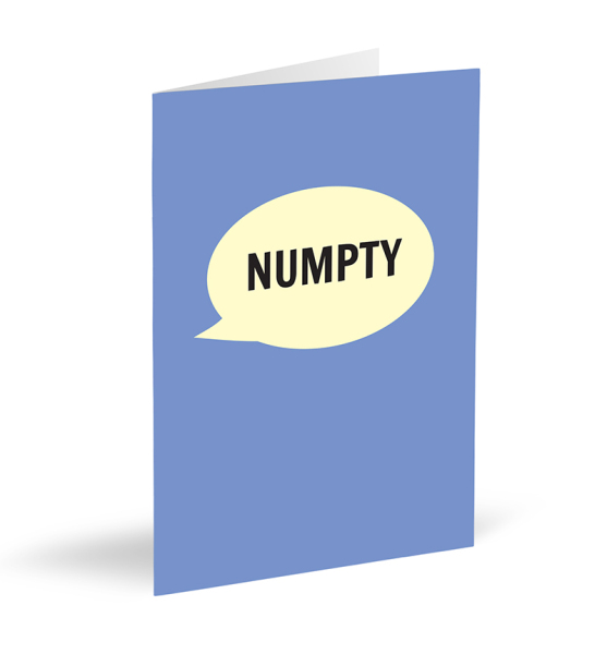 To ask what a 'numpty' is where you live and if it's offensive?