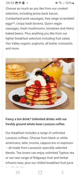 To want a breakfast buffet at home