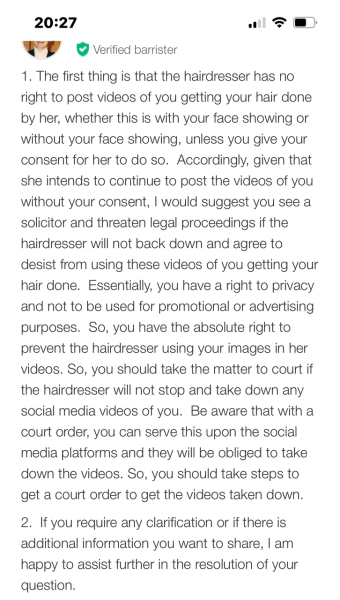 To be pissed off with hairdresser