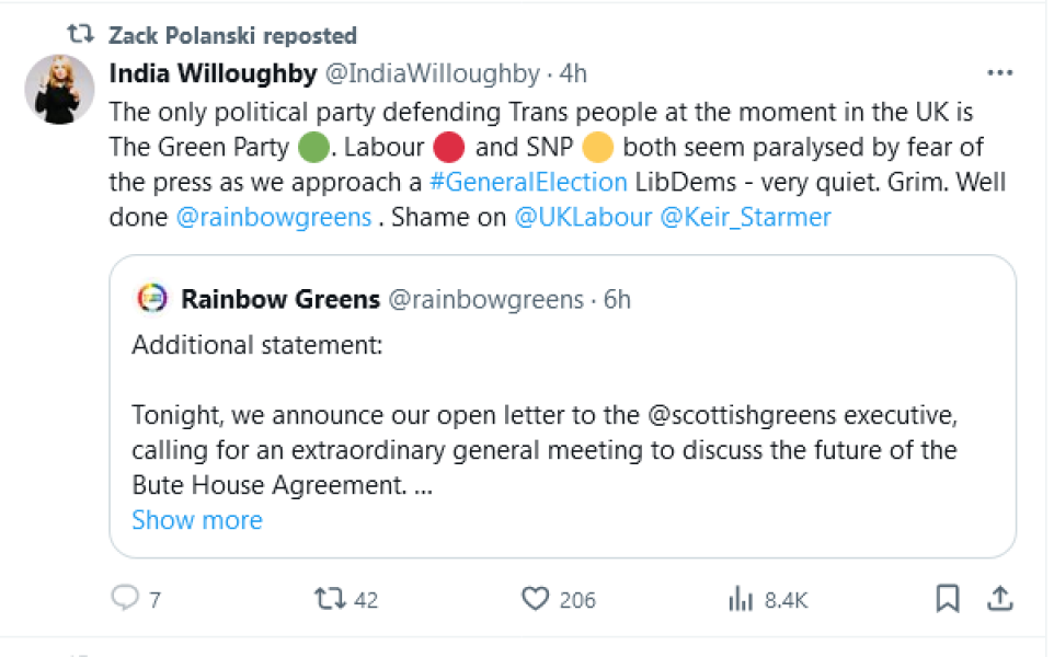 The Scottish Greens are revolting