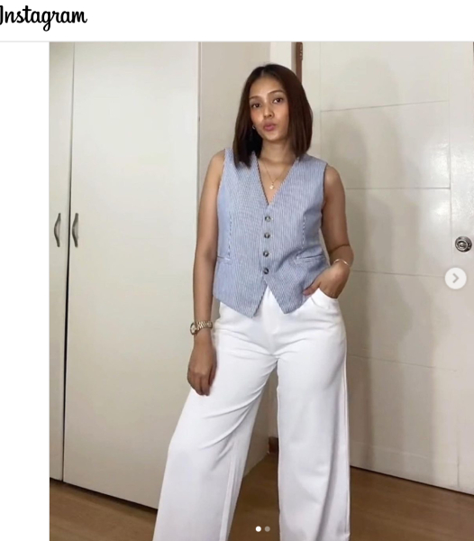 What to pair with off white wide leg jeans?