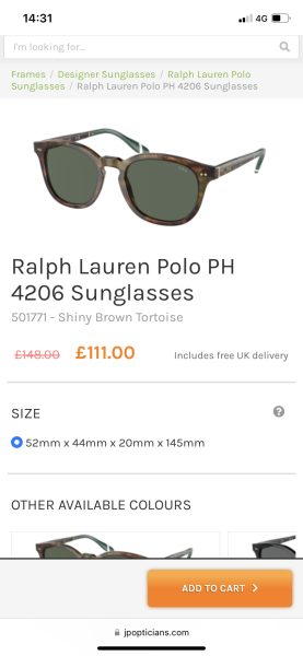 Prescription sunglasses