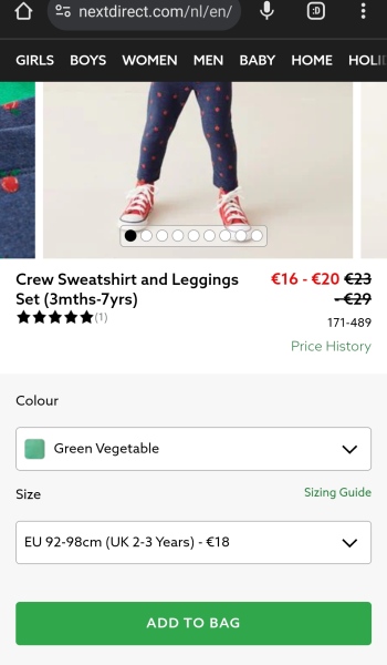 Seeking this toddler outfit 🥕 - Next age 3