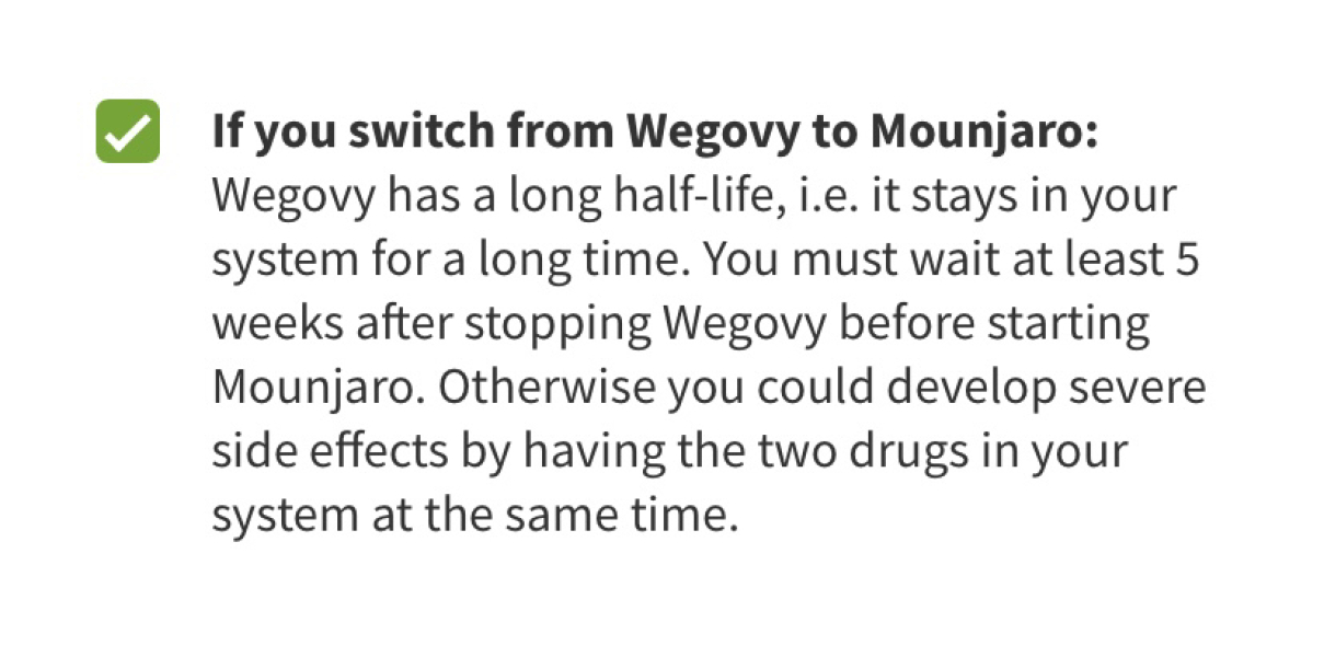 Switch Wegovy to Mounjaro