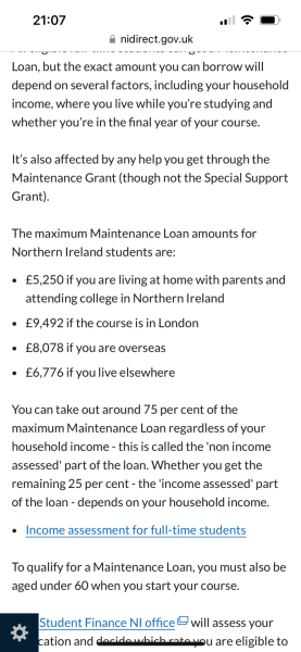 Student Finance Query