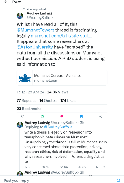 Thread 2: A corpus-assisted discourse analysis of linguistic transphobia on Mumsnet