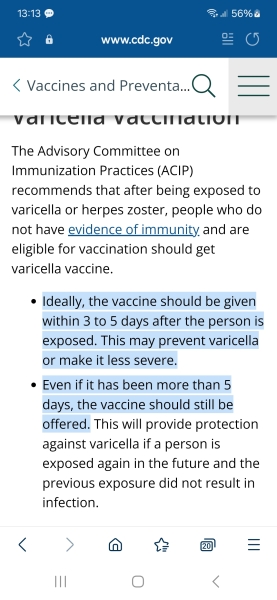 Must have for Chicken Pox?