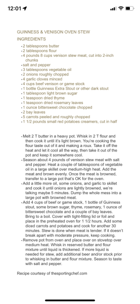 Venison ideas