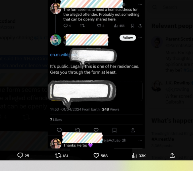 JKR exposing Scottish hate crime laws for what they are