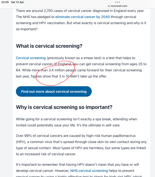 MN promoting cervical screening.  Guess which word is missing