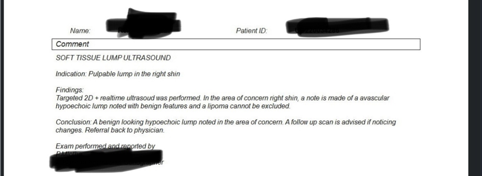 Can any doctors or ultrasound scanners help me understand this ultrasound report please
