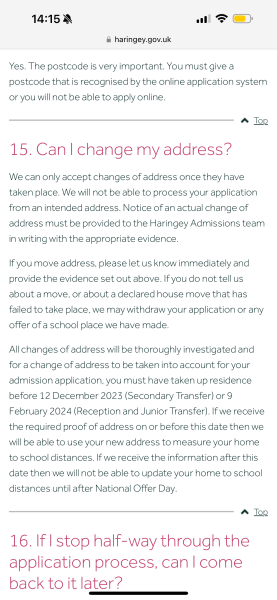 What happens if we move after a school applications close?