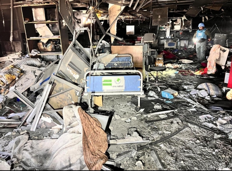 Mainly about Al Shifa [bombed front of hospital 3]