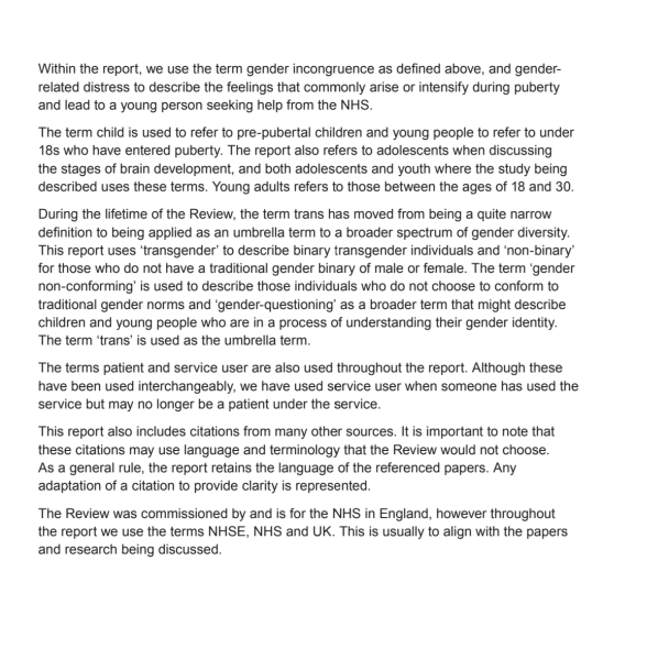 Cass review - out on Wednesday