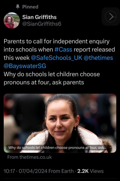 Telegraph: Teaching union opposes schools having to tell parents if child changes gender