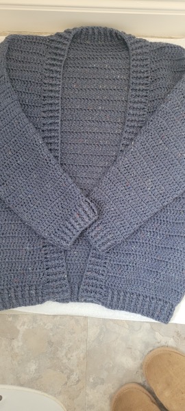 My crocheted cardi has stretched after washing