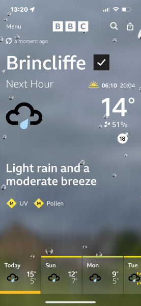 So this warm sunny weekend that was predicted.