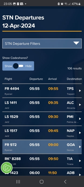 To arrive at the airport at 5am for a 6:20am flight?