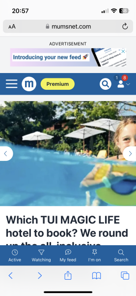 If i click a link, my mumsnet page changes to a content ad so i can’t go back
