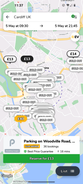 Help Cardiff people going to an event at Cardiff Principality and haven’t booked parking.