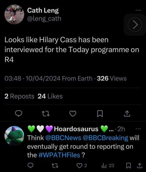 Cass review - out on Wednesday