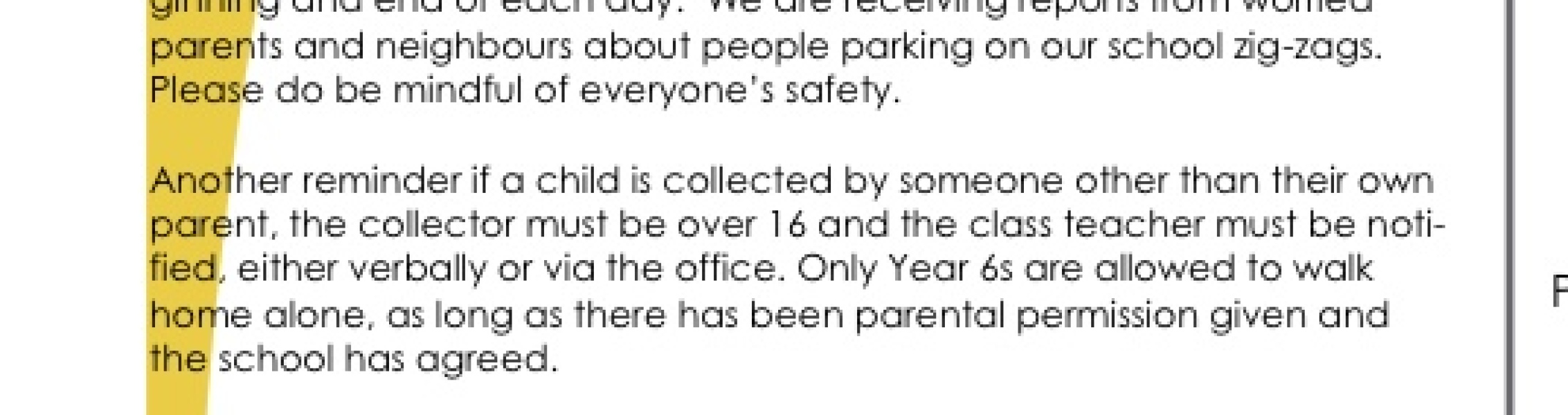 Siblings collecting from primary school age