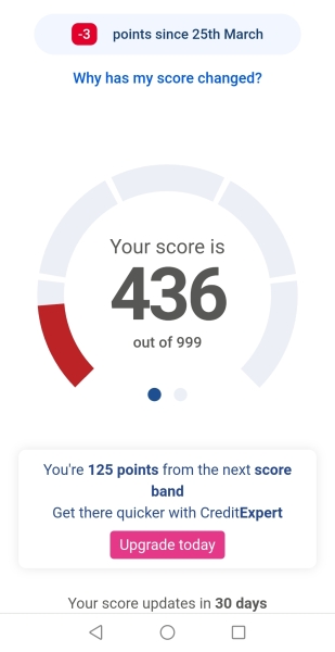 Experian credit score vs Equifax and Clearscore?