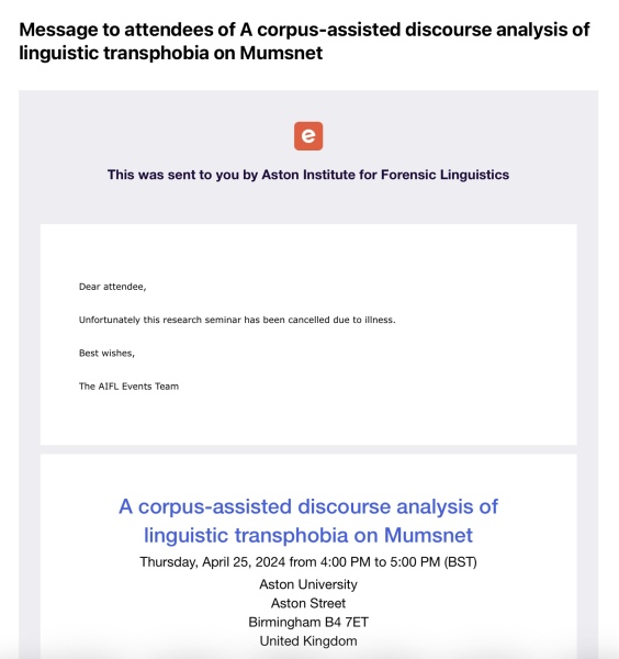 Thread 2: A corpus-assisted discourse analysis of linguistic transphobia on Mumsnet