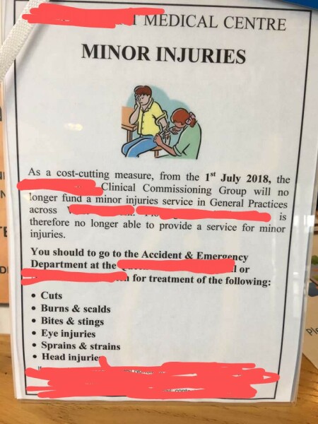 To think the NHS makes it difficult to avoid A&E