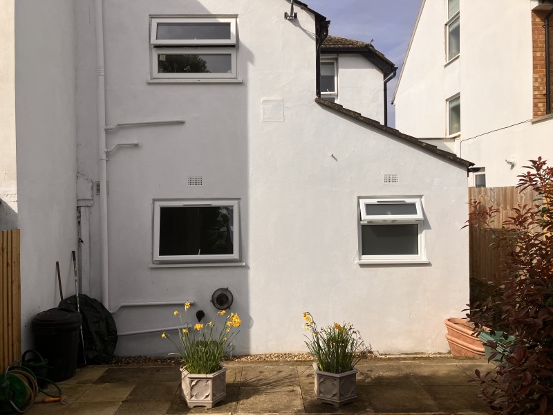 Top floor maisonette adding a garden tap