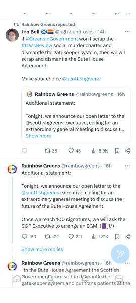 The Scottish Greens are revolting