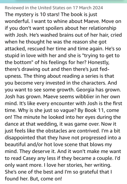 I need to talk about Maeve Kerrigan - includes The Secret Room[SPOILERS] *Title edited by MNHQ*