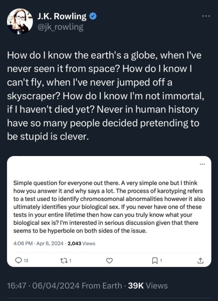JK Rowling laying it out clearly
