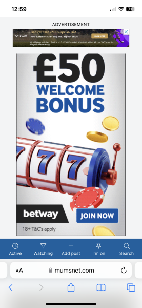 Banner advert in the app