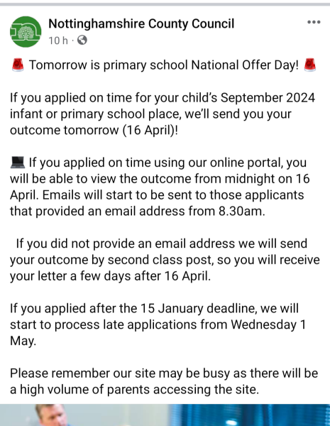 Primary School Offers - When did you get email?