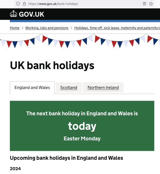 Do your work colleagues actually know it's Easter this weekend and that Friday and Monday are Bank Holidays?