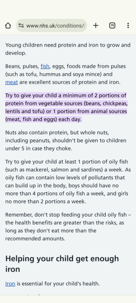 Protein for babies/toddlers