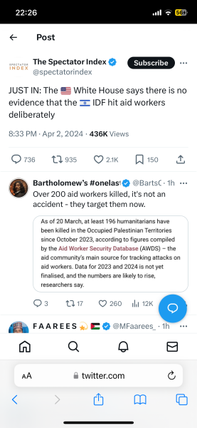 Killing of 5 Foreign Aid Workers from the World Central Kitchen