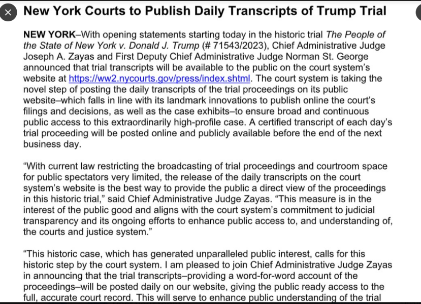 Trump Trial Time - banish all memories of Mueller.