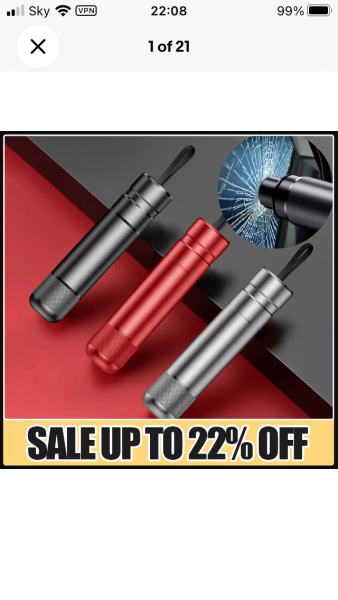 Car escape tools - window breakers and seat belt cutters...