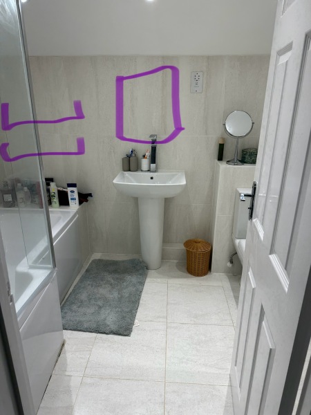 Staging bathroom for house sale advice - pic included