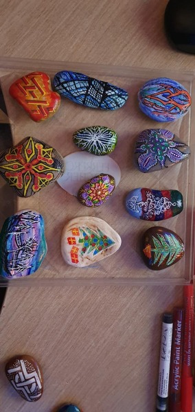 To be annoyed about her collecting the stones?