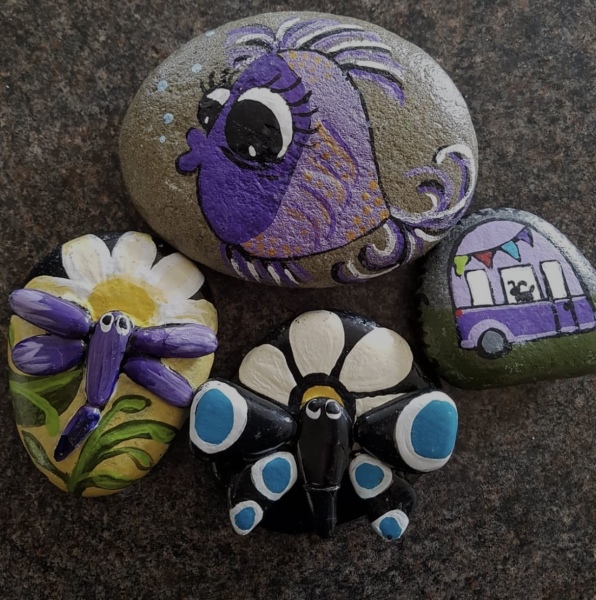To be annoyed about her collecting the stones?