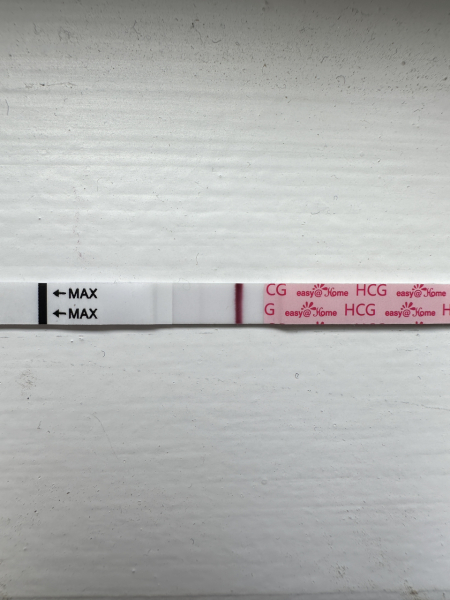 Very faint line or evap?