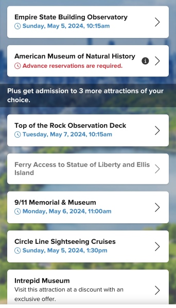 Which New York city pass?