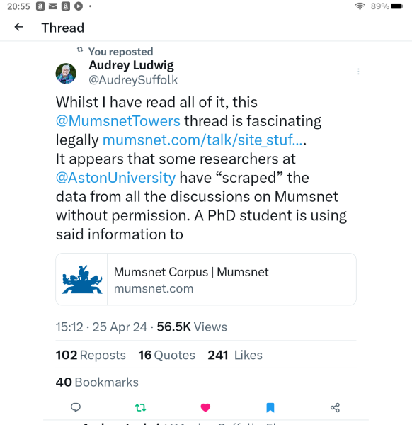 Thread 2: A corpus-assisted discourse analysis of linguistic transphobia on Mumsnet